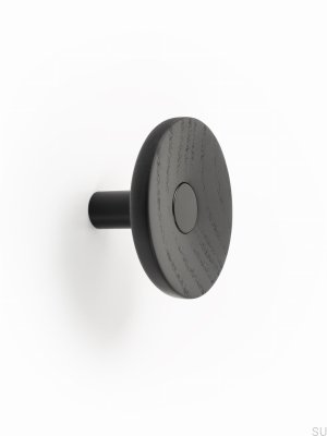 Cabide de parede de madeira Zoot 90 preto mate com preto Eco