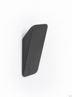 Cabide de parede Eco lacado preto de madeira Switch