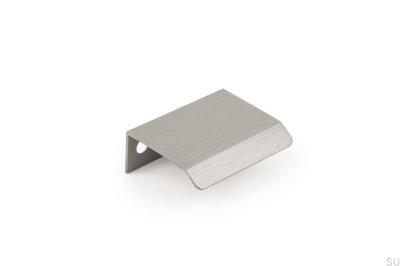 Curve 32 Aluminium Cinza Puxador para móveis com borda escovada