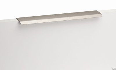 Puxador para móveis Curve 64 Aluminium Silver com borda escovada