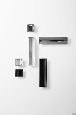Puxador para móveis embutido Wave 160 Metal Preto Mate