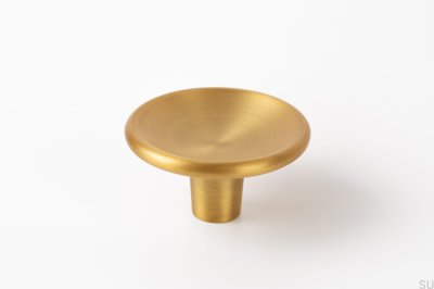 Botão para móveis Disco 38 Ouro Escovado Cava
