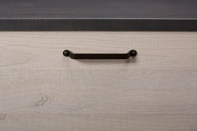 Puxador para móvel alongado Button 160 Metal Preto Mate