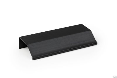 Puxador para móveis Wing 64 Aluminium Black Borda escovada