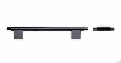 Puxador para móveis T-Bar Prisma Metal Black Matt