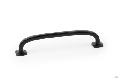Puxador para móveis alongado Quart Mini 128 Metal Preto Mate