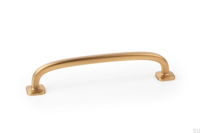 Puxador de móvel oblongo Quart Mini 128 Gold Brushed Cava