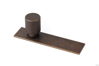 Puxador para móveis com Arpa Plate Aluminium Rustic Gold arruela