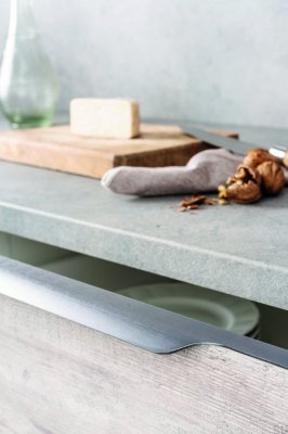 Puxador para móveis Vector Edge 0434 497 Aluminium Brushed Grey