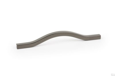 Puxador para móveis alongado Brave 128 Aluminium Metallic Grey