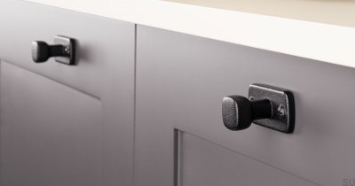 Puxador para móveis com arruela Firm Metal Preto