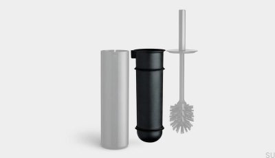 Recipiente interno para escova de vaso sanitário 7126 Preto