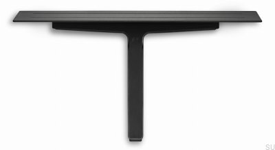 Prateleira de banheiro com rodo para box de vidro e box 7014 Revestimento PVD preto