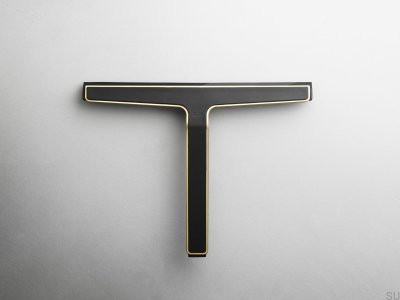 Rodo de água para janelas e cabines de duche 7032 Preto com Dourado