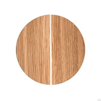 Puxador para móveis Basic Semicircular 40 Madeira Carvalho - Óleo Incolor Semi-mate Conjunto de 2 unid.
