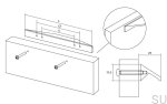 0322400L01--Uchwyt-meblowy-podłużny-Cutt-192-320-Aluminiowy-Chrom-Polerowany-Viefe-Skandynawskie-Uchwyty-rysunek-techniczny