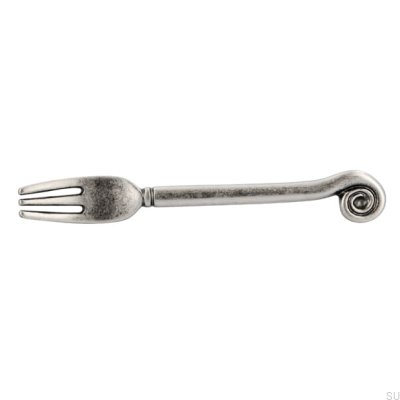 Puxador para móvel alongado 1051 96 Fork Antique Silver
