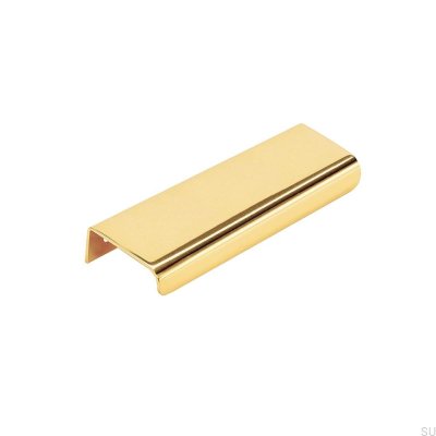 Puxador de móveis de borda Lip 120 Latão polido sem pintura