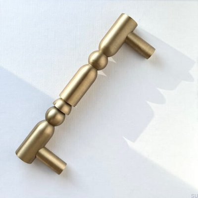 Puxador longitudinal para móvel Railing 05 128 Latão escovado sem pintura