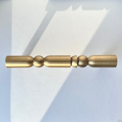 Puxador longitudinal para móvel Railing 05 128 Latão escovado sem pintura