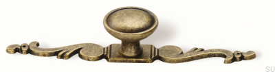 Puxador para móveis com placa 1546 Bronze Antigo