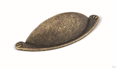 Puxador para móveis concha 1761 64 Bronze antigo
