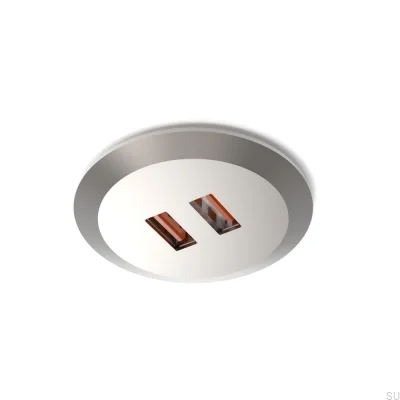 Conector USB Subby embutido 20W/24V aço escovado