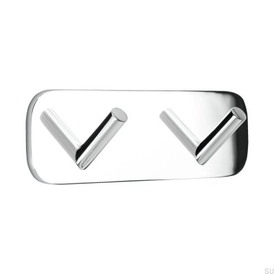 Suporte de parede sólido 2 cromo polido
