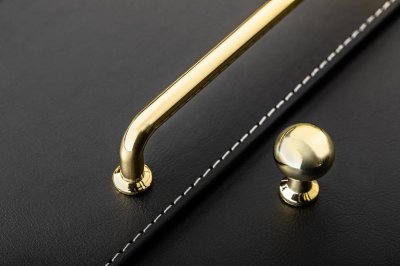 Puxador para móveis alongado Nord 128 Gold Polished
