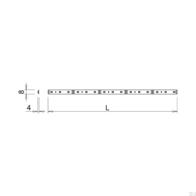Fita de LED flexível HE CH 5000 24V/48W 3100K