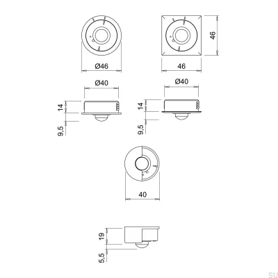 Sensor de movimento para iluminação IR-Sensor PIR WI-XD X-Driver Alumínio