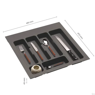 Encaixe para talheres Classic 500 mm Cinza escuro