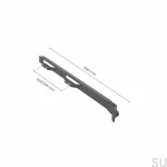 152001072--Prowadnica-meblowa-kulkowa-500/19-Lewa-224/256 mm-Ciemnoszara-Beslag-Design-Skandynawskie-Uchwyty_2