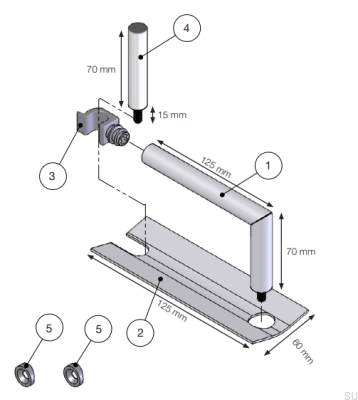 Suporte para papel higiênico para corrimão 40133 Aço