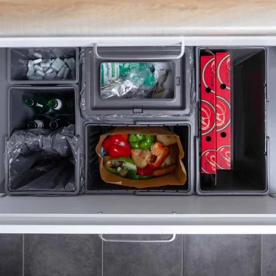 Cube Basic 800 Eco sistema de classificação de resíduos cinza escuro