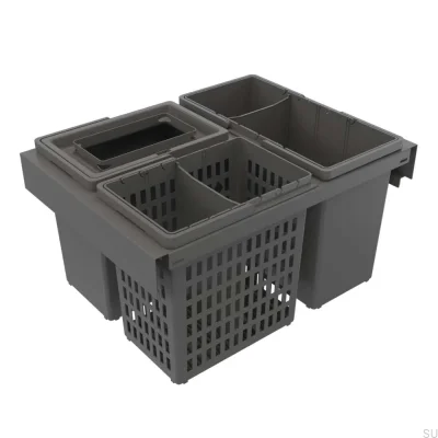 Trend Highside 600 Sistema Eco Lixeira Cinza Escuro