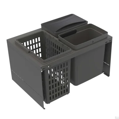 Sistema de triagem de resíduos Cube Compact 600 Eco Cinzento escuro
