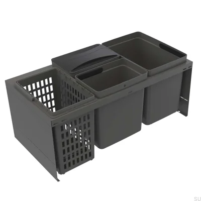 Sistema de triagem de resíduos Cube Compact 800 Eco Cinzento escuro