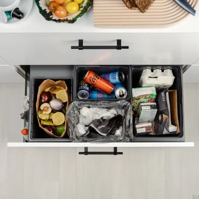 Sistema de triagem de resíduos Cube Compact 800 Eco Cinzento escuro