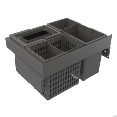 Sistema de lixeira Select Side 600 Eco Cinza escuro