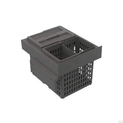 Selecione o sistema de contêineres de segregação de resíduos Side 400 Eco Dark Grey