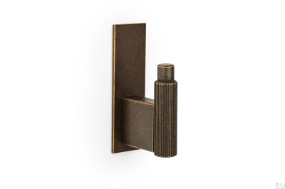 Cabide de parede com almofada Arpa Placa Alumínio Rústico Dourado Eco