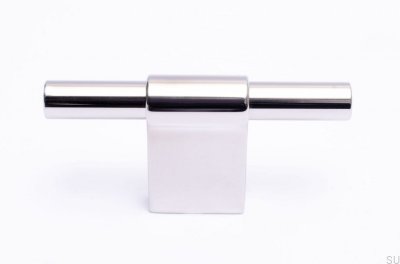 Puxador para móveis T-Bar Line 12 Silver, aço polido