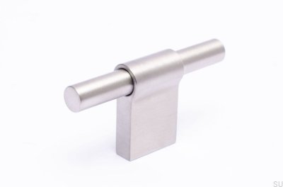 Puxador para móveis T-Bar Line 12 Silver Aço inoxidável escovado