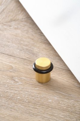 Batente de piso para portas Graf Alumínio Ouro Escovado