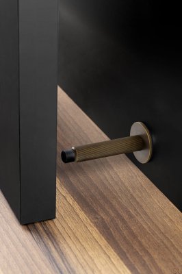 Batente de porta de parede com pé Arpa Aluminium Rustic Gold