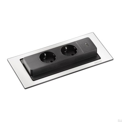 Backflip Dual Socket com USB-C Prata