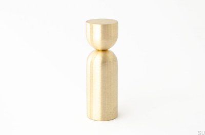 Cabide de parede Kokeshi 1856 em latão escovado sem laca