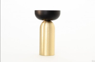 Cabide de parede Kokeshi Mix 3052 em latão escovado sem pintura com alumínio preto