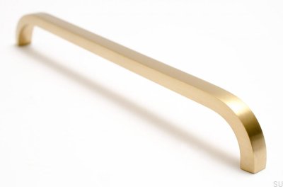 Puxador de móvel comprido Slim 224 Gold Latão Escovado sem Pintura